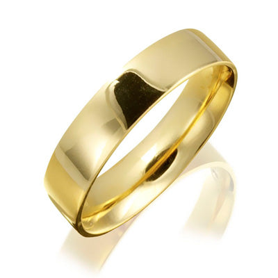 Flat Court Shape Wedding Ring