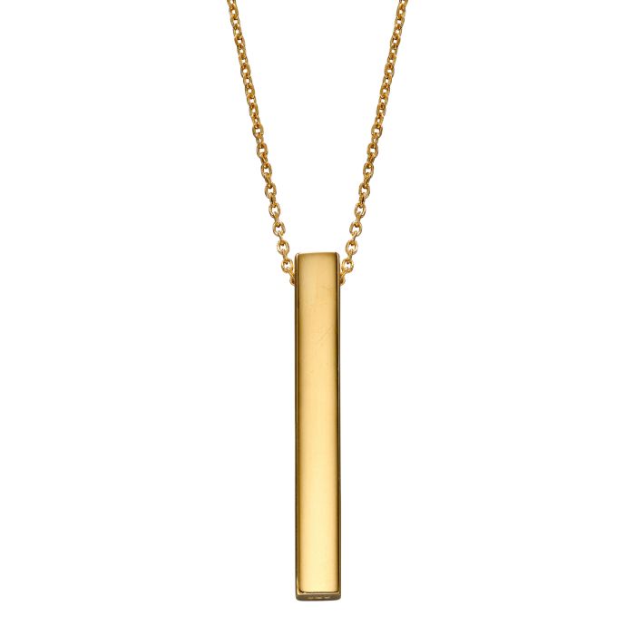 Gold Vertical Bar Necklace