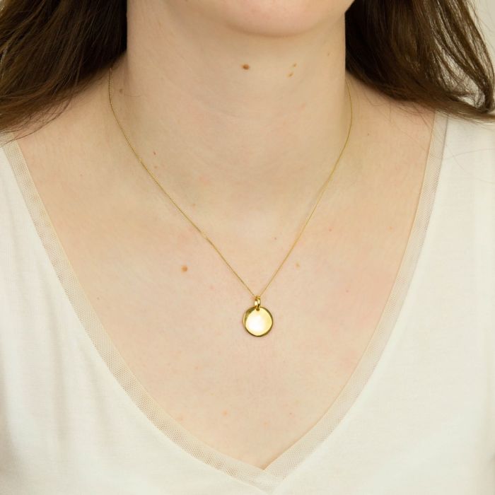 Gold Round Pendant