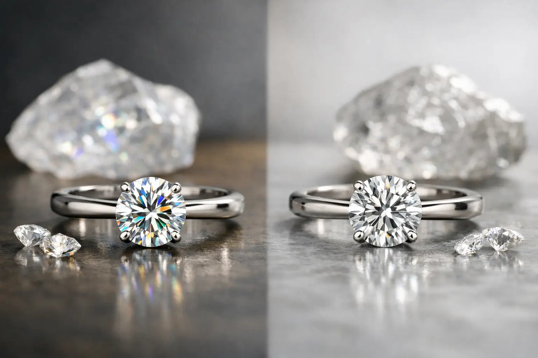Moissanite vs Diamond Engagement Rings