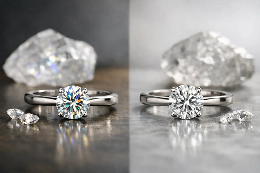 Moissanite vs Diamond Engagement Rings