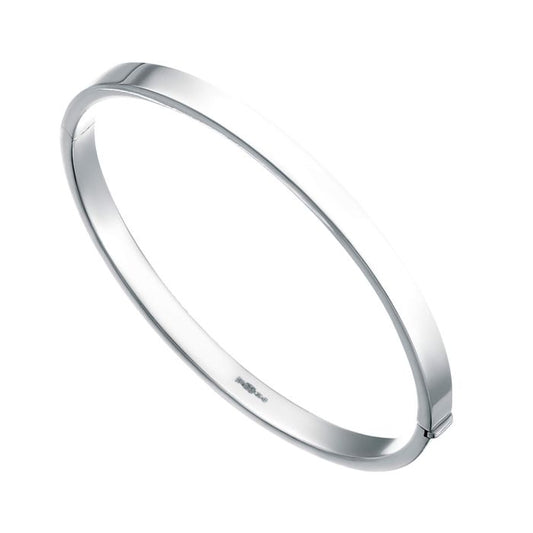 Square Hinged Silver Bangle