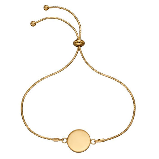 Gold Disc Toggle Bracelet