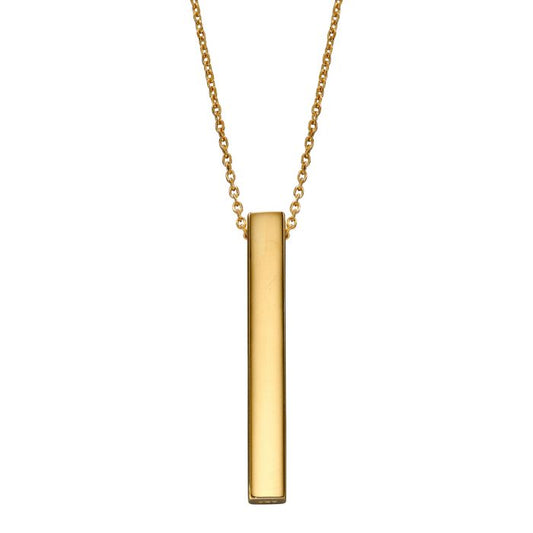 Gold Vertical Bar Necklace