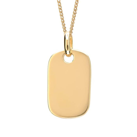 Gold Rounded Rectangle Pendant