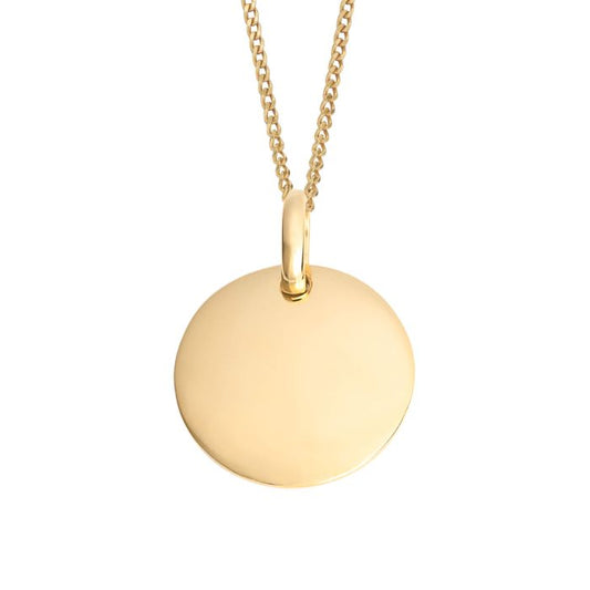 Gold Round Pendant