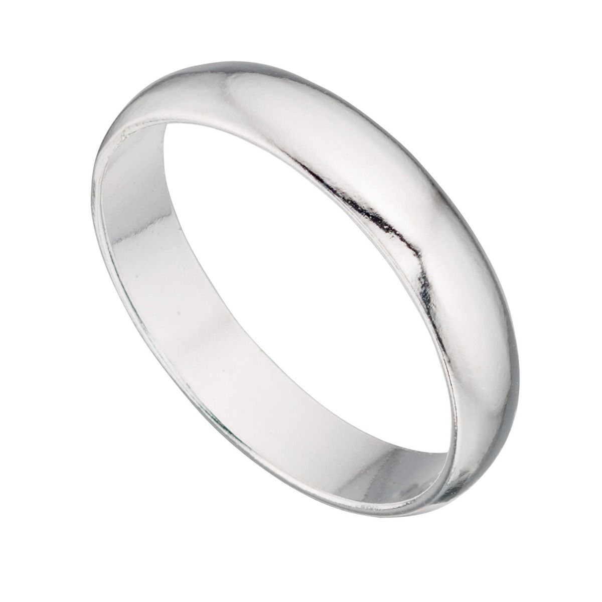 Rounded Silver band ring